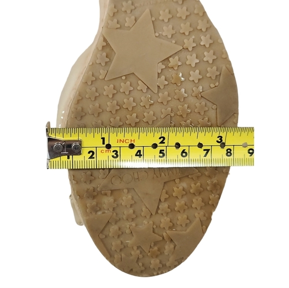 Jimmy Choo Natural Pandora Patent Wedge Mules SZ 39.5 - Picture 8 of 10